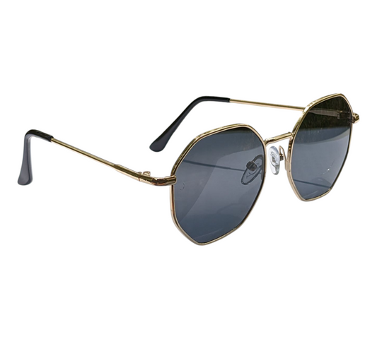 Golden Metal Frame Sunglasses